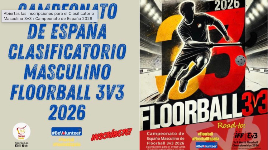 ABIERTAS LAS INSCRIPCIONES PARA EL CLASIFICATORIO MASCULINO 3V3 : CAMPEONATO DE ESPAÑA 2026